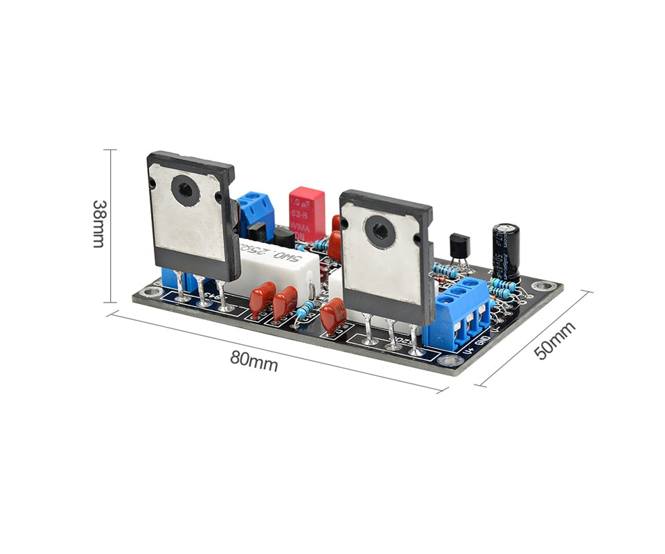 AIYIMA 100W 2SC5200+2SA1943 Dual DC35V Audio Amplifier Board