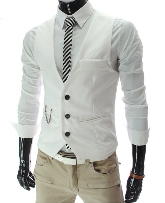 2020 New Arrival Dress Vests For Men Slim Fit Mens Suit Vest Male Waistcoat Gilet Homme Casual Sleeveless