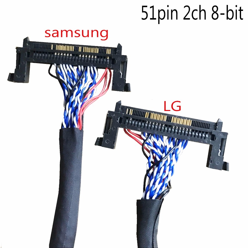 51pin 2ch 8-bit Universal LVDS cable for samsung lg panel 45cm length original