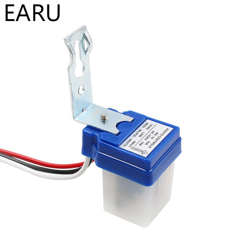 Automatic On Off Photocell Street Lamp Light Switch Controller DC AC 220V 50-60Hz 10A Photo Control Photoswitch