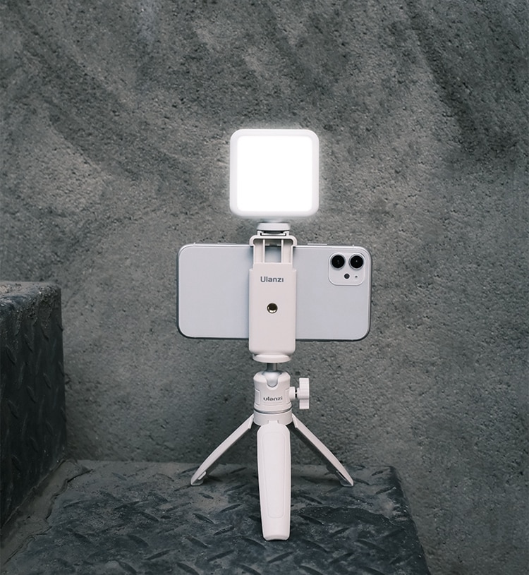 Ulanzi Mini Portable LED Video Light Triple Cold Shoe Rechargeable Vlog Fill Light Photography Lighting Tripod Kit CRI95+