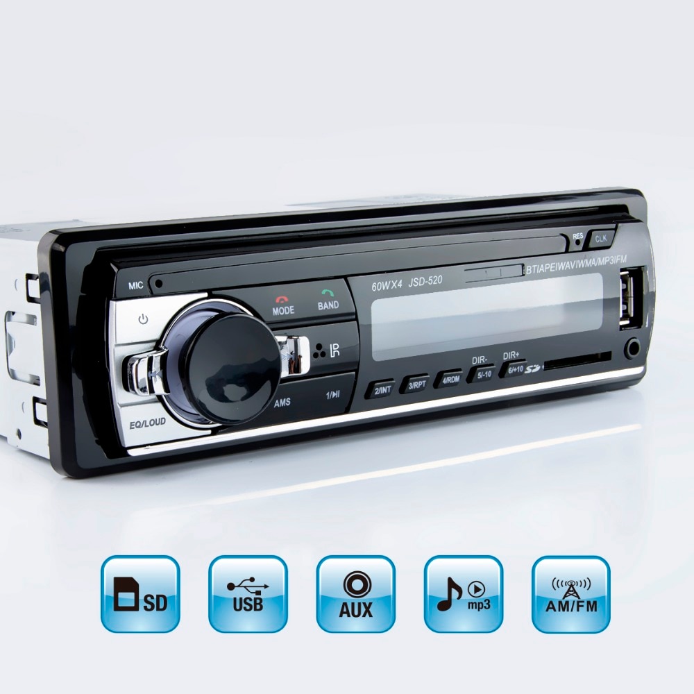 Car Radio Stereo Player Digital Bluetooth Car MP3  P60Wx4 FM Radio Stereo Audio Music