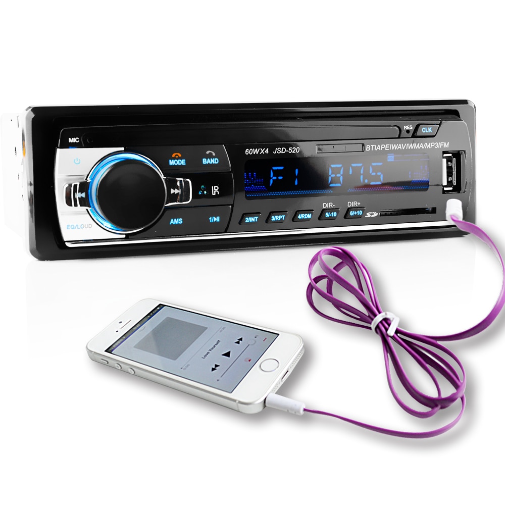 Car Radio Stereo Player Digital Bluetooth Car MP3  P60Wx4 FM Radio Stereo Audio Music