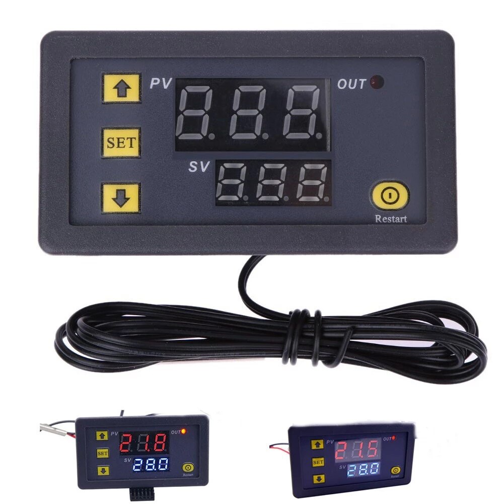 W3230 Mini Digital Temperature Controller 12V 24V 220V  Control Thermoregulator With Sensor good quality