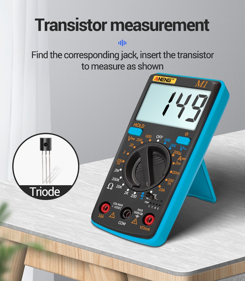 ANENG M1 Tester True Rms Digital Multimeter Testers Multi Meter Richmeters Dmm 400a 10A