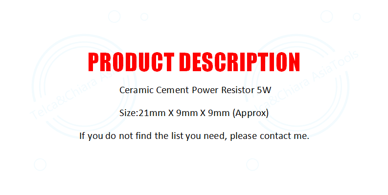 10Pcs 5W 6.2R 6.8R 7.5R 8R 6.2ohm 6.8ohm 7.5ohm 8ohm 6.2 6.8 7.5 8 Horizontal Ceramic Cement Power Resistor Resistance 5% R Ohm