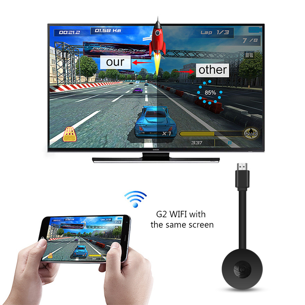 Miracast android dongle mirascreen wifi hdmi-compatível airplay tv vara receptor de exibição sem fio 1080p