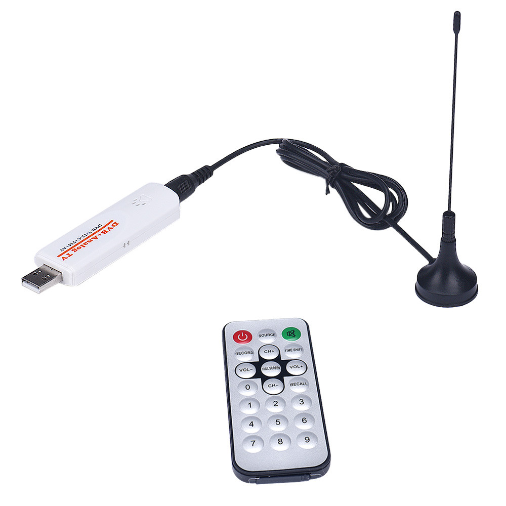 DVB T2 TV Stick Analog usb TV Tuner Digital Satellite TV Receiver with antenna Remote TV Receiver for DVB-T2/T/C/FM/
