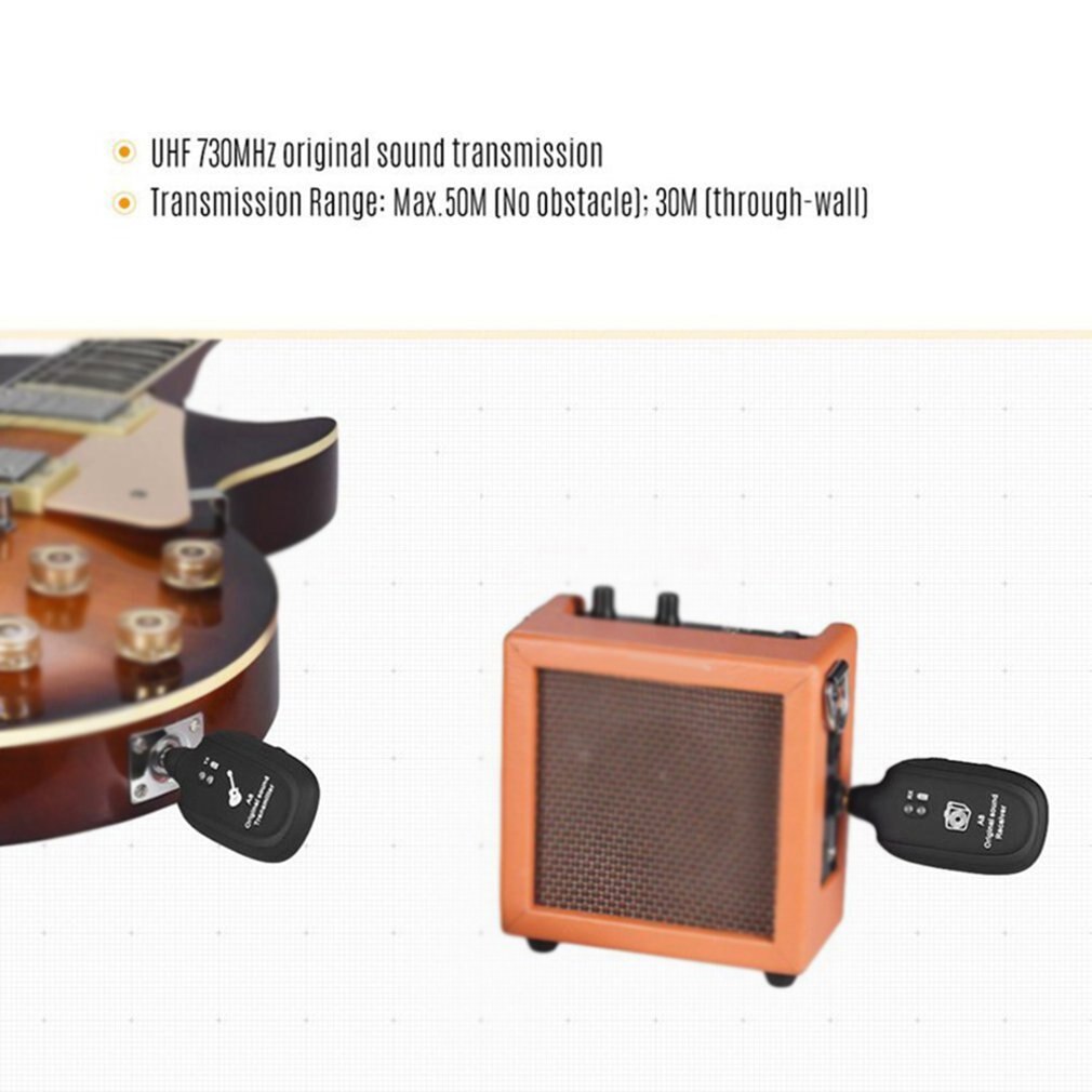 Guitar Wireless Transmission System  Wireless Transceiver A8 Guitar Wireless Receiver good produts