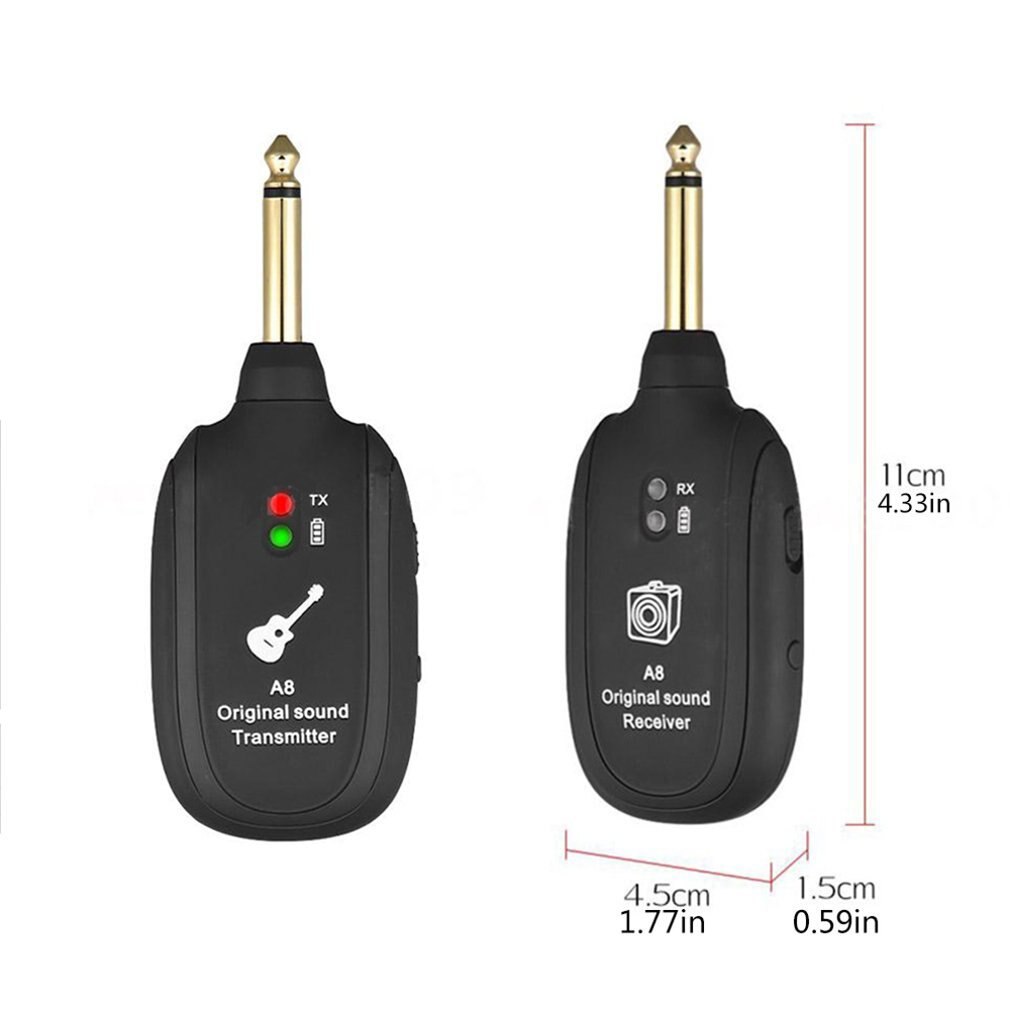 Guitar Wireless Transmission System  Wireless Transceiver A8 Guitar Wireless Receiver good produts