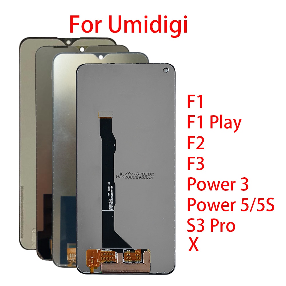 lcd for  F1 F2 F3 S3 Pro Power 3 5 5S LCD Display Touch Screen Digitizer Assembly For Umidigi F1 Play