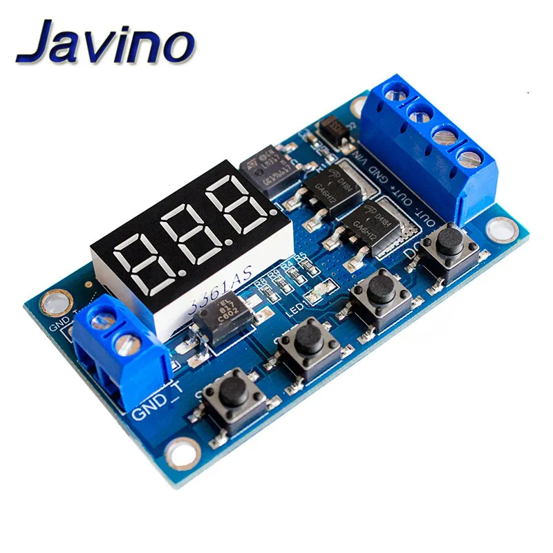 DC5-36V Dual MOS LED Digital Time Delay Relay Trigger Cycle Timer Delay Switch Circuit Board Timing Control Module DIY