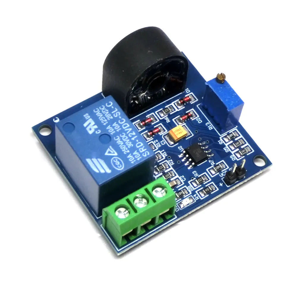 AC Current Detection Sensor Module 5V 12V 24V Relay Protection Module 5A Over-Current Overcurrent Protection Switch Output