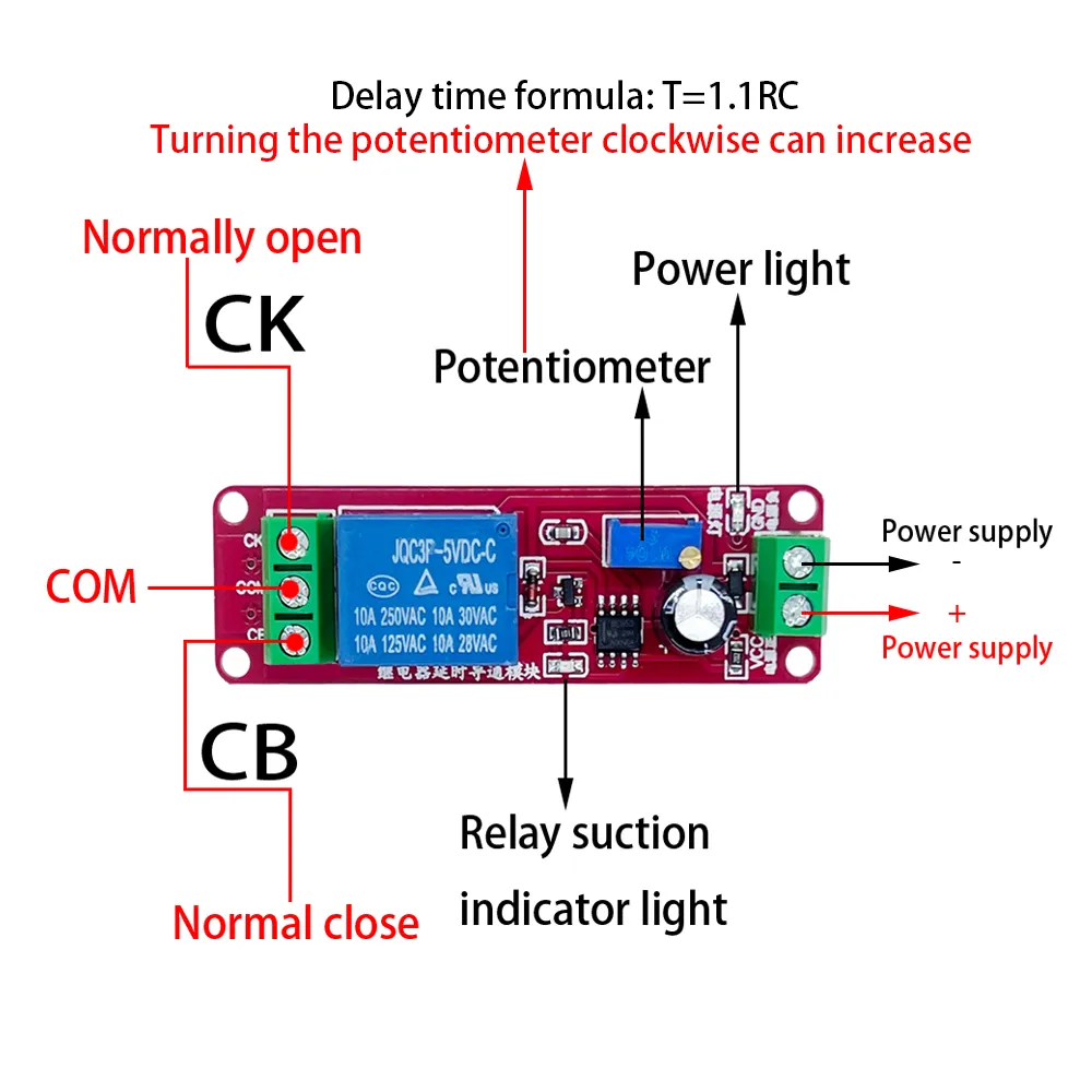 DC 5V 12V Time Delay Relay NE555 Time Relay Shield Timing Relay Timer Control Switch