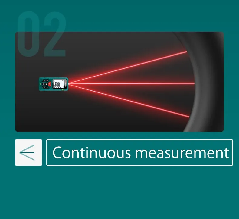 INKERSI Laser Rangefinder Digital Tape Measure 40M/70M/120m High Precision Laser Distance Meter Roulette Range Finder No Battery