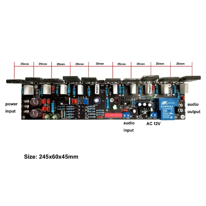 100W 200W 300W 400W 500W 2SC5200 + 2SA1943 1943 + 5200 Tube High Power Amplifiers HIFI Audio Amplifier Board