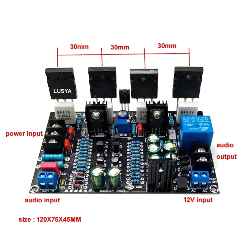 100W 200W 300W 400W 500W 2SC5200 + 2SA1943 1943 + 5200 Tube High Power Amplifiers HIFI Audio Amplifier Board