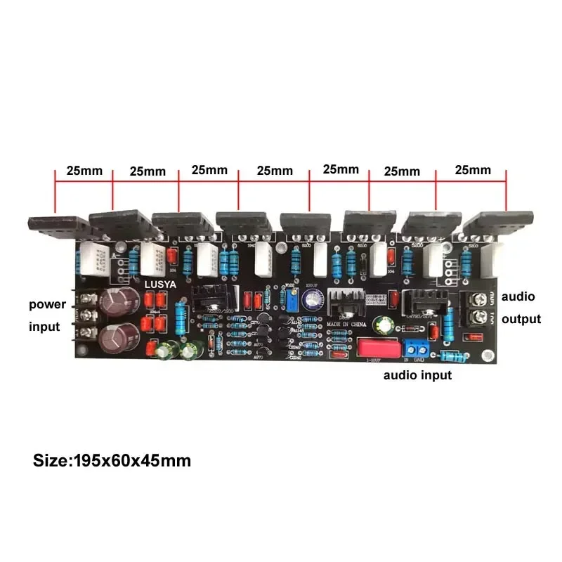 100W 200W 300W 400W 500W 2SC5200 + 2SA1943 1943 + 5200 Tube High Power Amplifiers HIFI Audio Amplifier Board