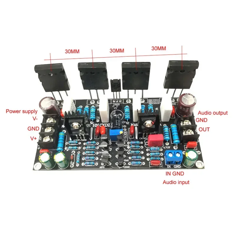 100W 200W 300W 400W 500W 2SC5200 + 2SA1943 1943 + 5200 Tube High Power Amplifiers HIFI Audio Amplifier Board