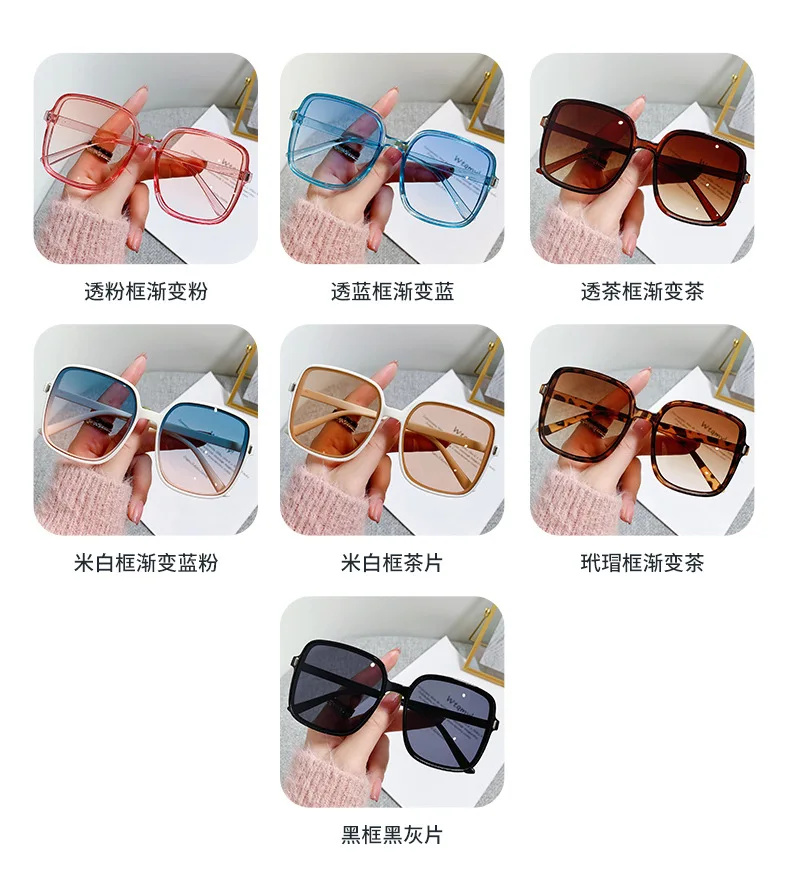 New Oversized Rectangle Sunglasses Women's Fashion Square Sun Glasses Men's Classic Vintage Eyewear UV400 Oculos De Sol