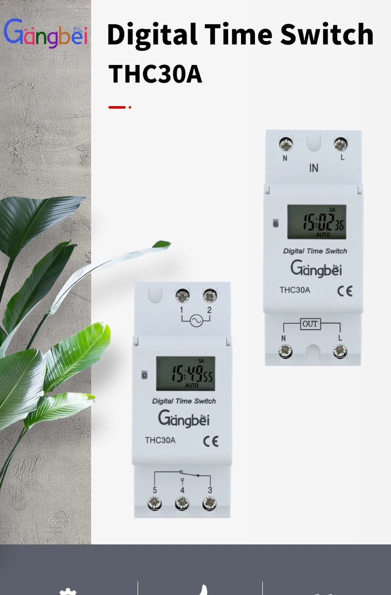 Weekly 7 Days Programmable Digital TIME SWITCH Relay Timer Control AC 220V 230V 110V 24V 12V 16A 30A Din Rail Mount