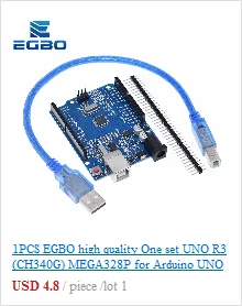 1~10PCS EGBO high quality One set UNO R3 (CH340G) MEGA328P for Arduino UNO R3 + USB CABLE ATMEGA328P-AU Development board