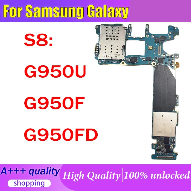 100% Working Unlocked Main Board For Samsung Galaxy S8 Plus G955F G955FD G955U S8 G950F G950FD 64GB Motherboard Logic Board