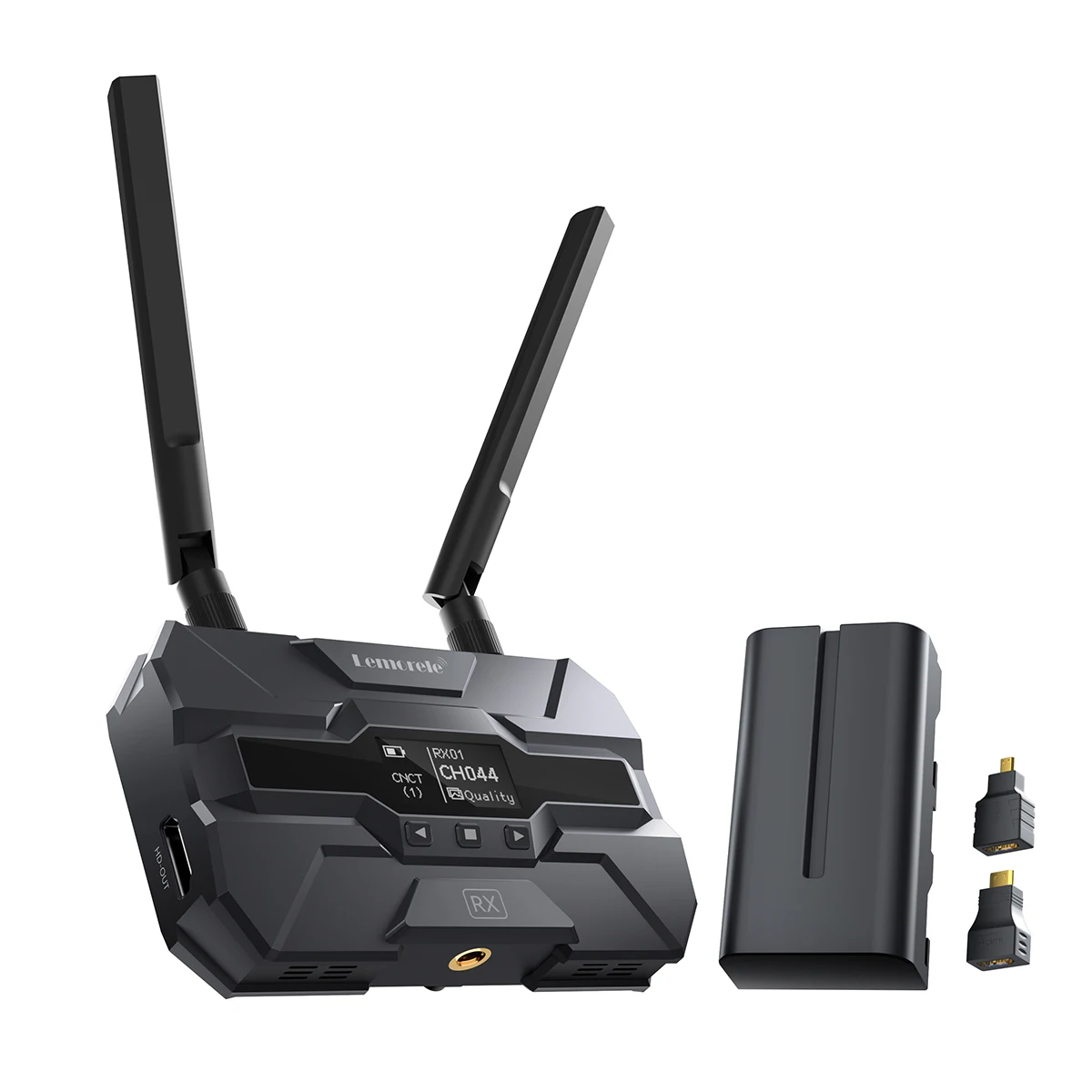 Lemorele R200 Wireless Transmission with dual HDMI Display Extender kit 200M Support NP-F750 5.8Ghz For Camera Live / PC To TV