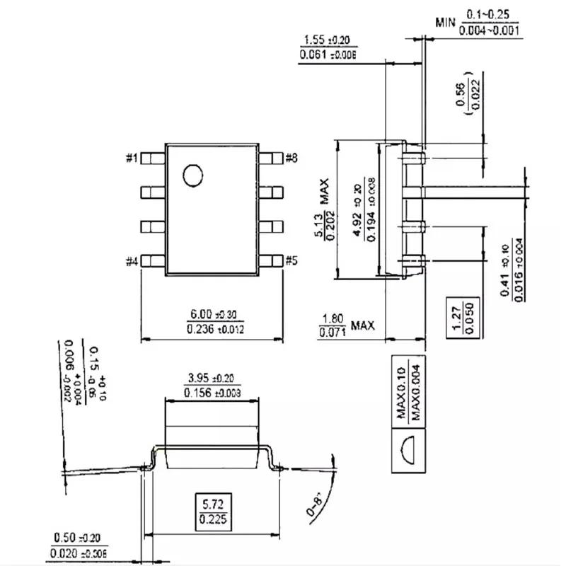 20/50/100pcs SMD to DIP Adapter Converter SOP8 SSOP8 TSSOP8 Adapter Board Module Adapters Plate 0.65mm 1.27mm